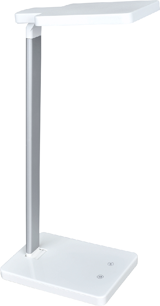 MeLiTec LED Schreibtischleuchte T123 silber/ weiß