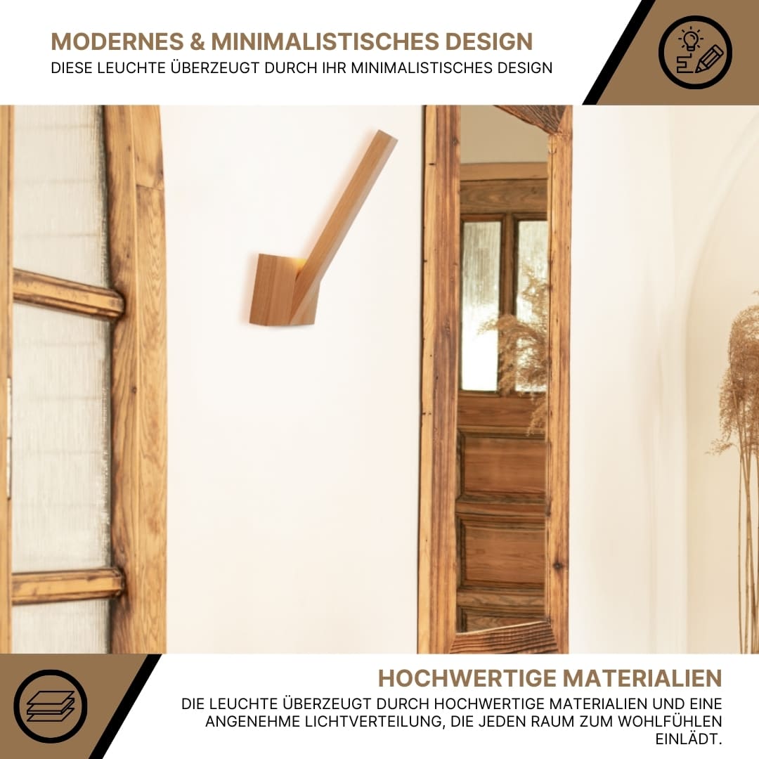 SPOT Light Linus Wandleuchte 1xLED 24V Int, 3W, Eiche Geölt SPOT Light Linus Wandleuchte 1xLED 24V Int, 3W, Eiche Geölt