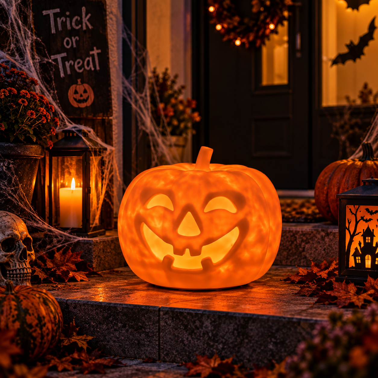 MeLiTec LED Kürbis Aurora – Halloween Dekoleuchte mit bewegtem RGBW-Lichteffekt, Solar & Fernbedienung MeLiTec LED Kürbis Aurora – Halloween Dekoleuchte mit bewegtem RGBW-Lichteffekt, Solar & Fernbedienung