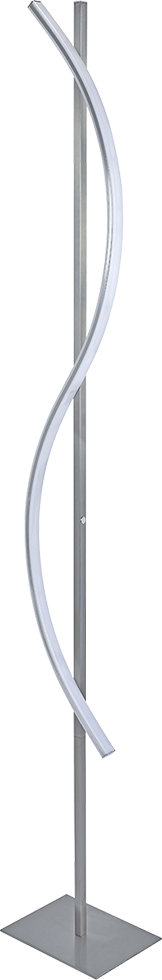 MeLiTec LED Stehleuchte ST28-1, mit Tastdimmer, nickel matt