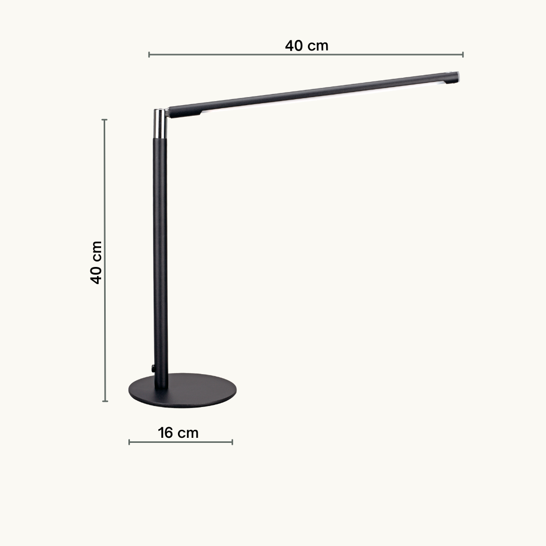 LED-Schreibtischlampe - schwarz, dimmbar, 3 Lichtfarben, Memory-Funktion, T186-2 Lampe,