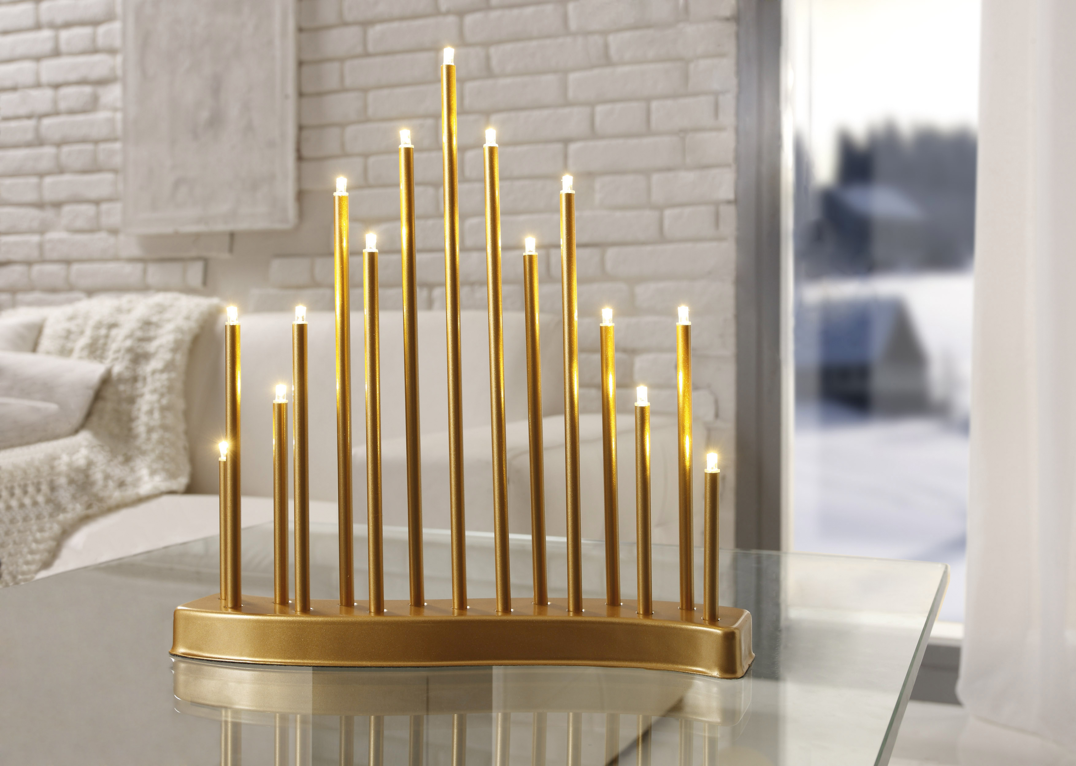 MeliTec Weihnachts Lichtbogen gold