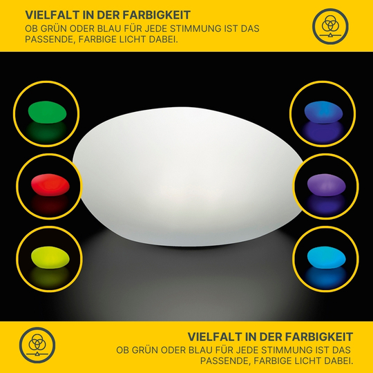MeLiTec Solarleuchte - mehrfarbige Bodenbeleuchtung für Garten, Balkon & Terrasse - Solar-Bodenleuchte mit Farbwechsel bis 8h Leuchtdauer - Breite 40cm - inkl. Akku - Kunststoff - Stein-Form - LK03-6
