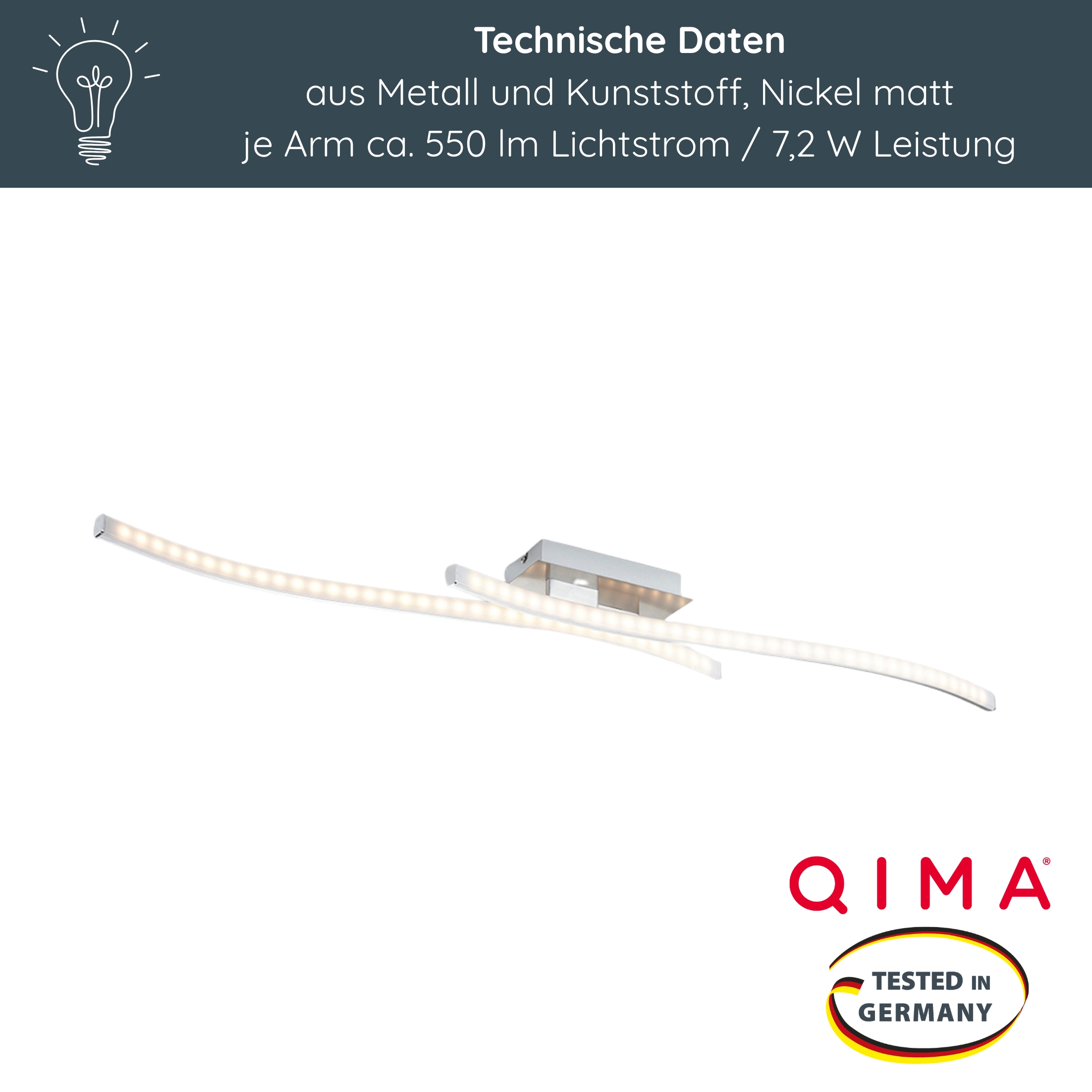 MeLiTec LED Deckenleuchte, nickel matt MeLiTec LED Deckenleuchte, nickel matt