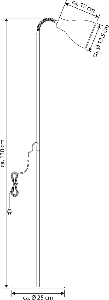 MeLiTec LED Stehleuchte ST32-1, Flexarm, weiß/ chrom MeLiTec LED Stehleuchte ST32-1, Flexarm, weiß/ chrom