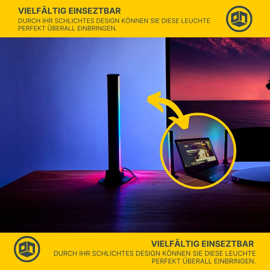 MeLiTec 2 Tischleuchten RGBW ML03/ ML04 mit Musiksensor, weiß oder schwarz