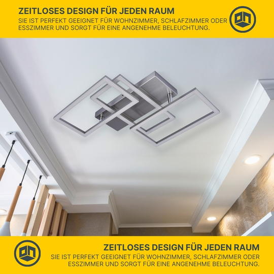 LED Deckenleuchte D120-1 rechteckige Rahmen