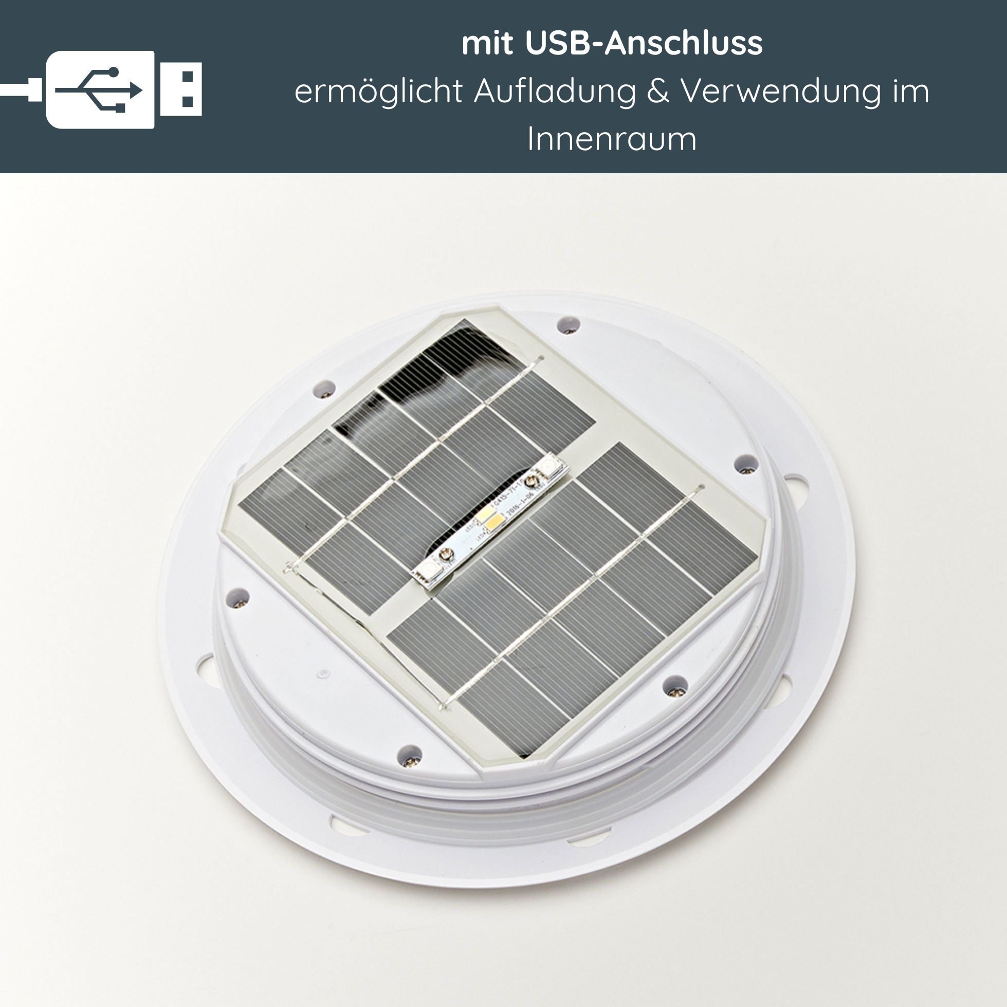 Unterteil mit Solarmodul inkl. USB für "LK"