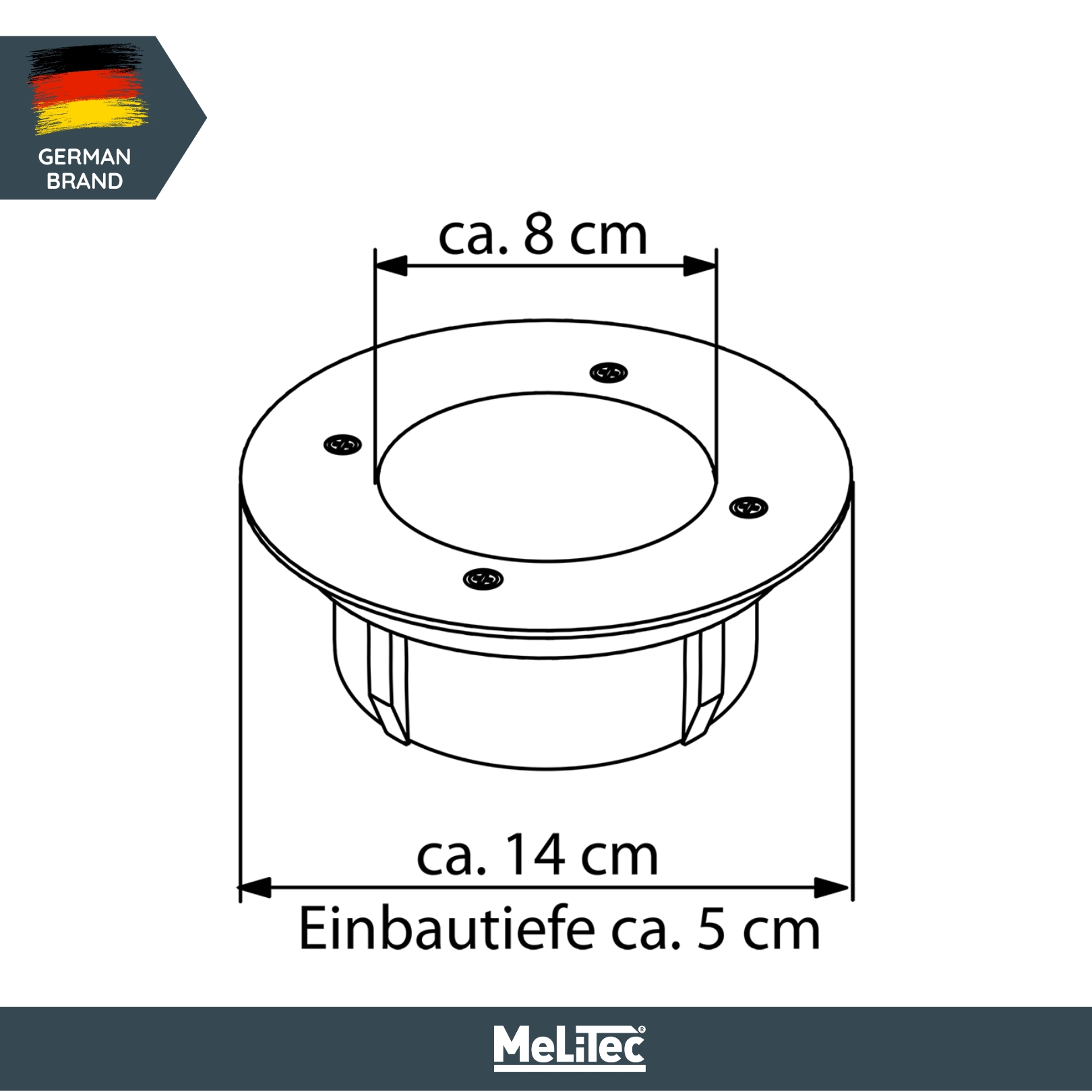 MeLiTec 3er-Set Solar-Bodeneinbauleuchte SEL03, rund, überrollbar bis 1250 kg, für Parkplätze geeignet, Leuchtdauer bis 8 Stunden, Dämmerungssensor, silber, IP67