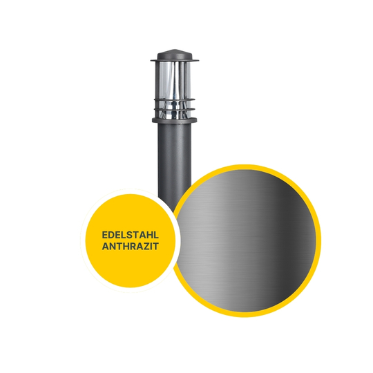 MeLiTec 2er Set LED Gartenleuchten GL13 rund, anthrazit