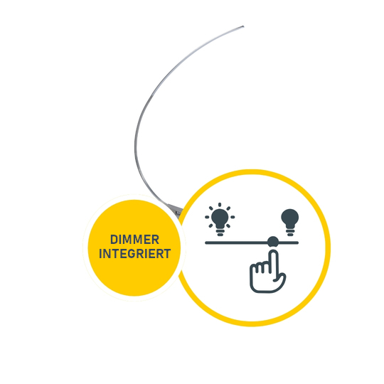 MeLiTec LED Stehleuchte ST26-1, mit integriertem Dimmer, nickel matt