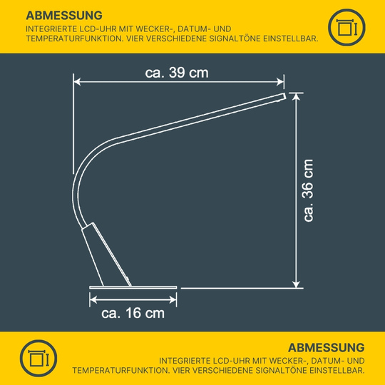 LED Schreibtischleuchte T153 anthrazit