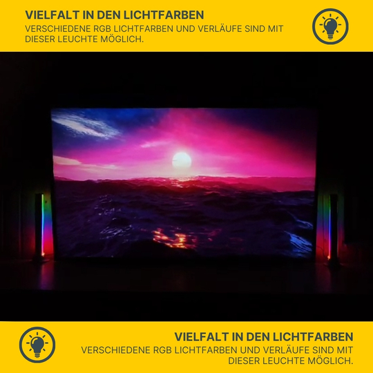 MeLiTec 2 Tischleuchten RGBW ML03/ ML04 mit Musiksensor, weiß oder schwarz