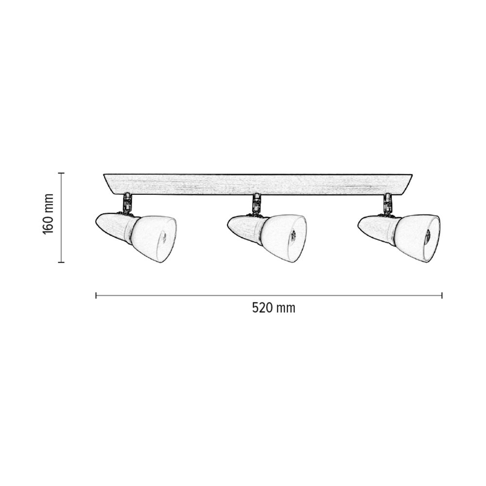 SPOT Light Julietta Deckenleuchte 3xE14 Max.40W Buche Kirsch/Chrom/Weiß Beleuchtung,