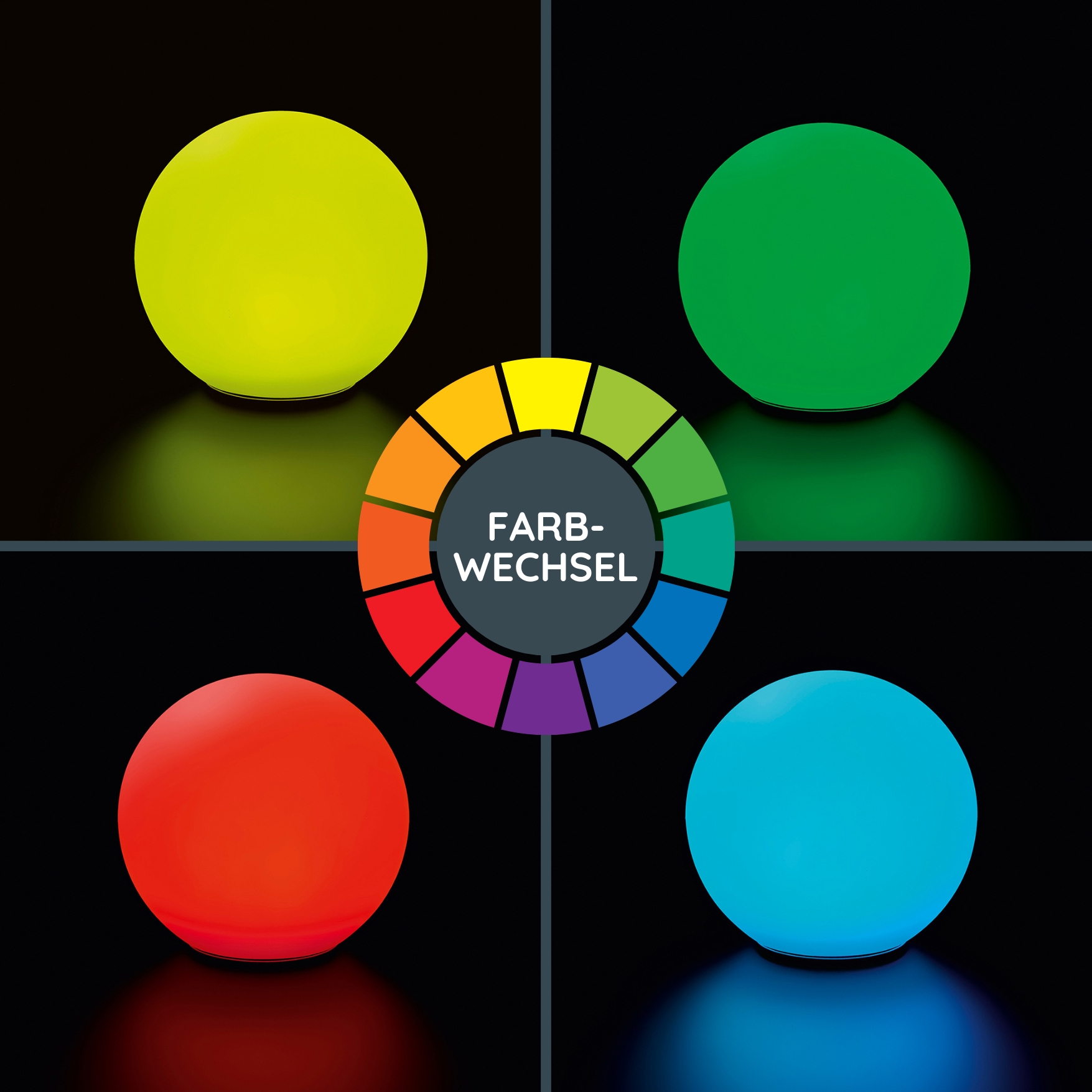 Farbschema, Farbwechsel, Lichtkugel, LED, Globus,