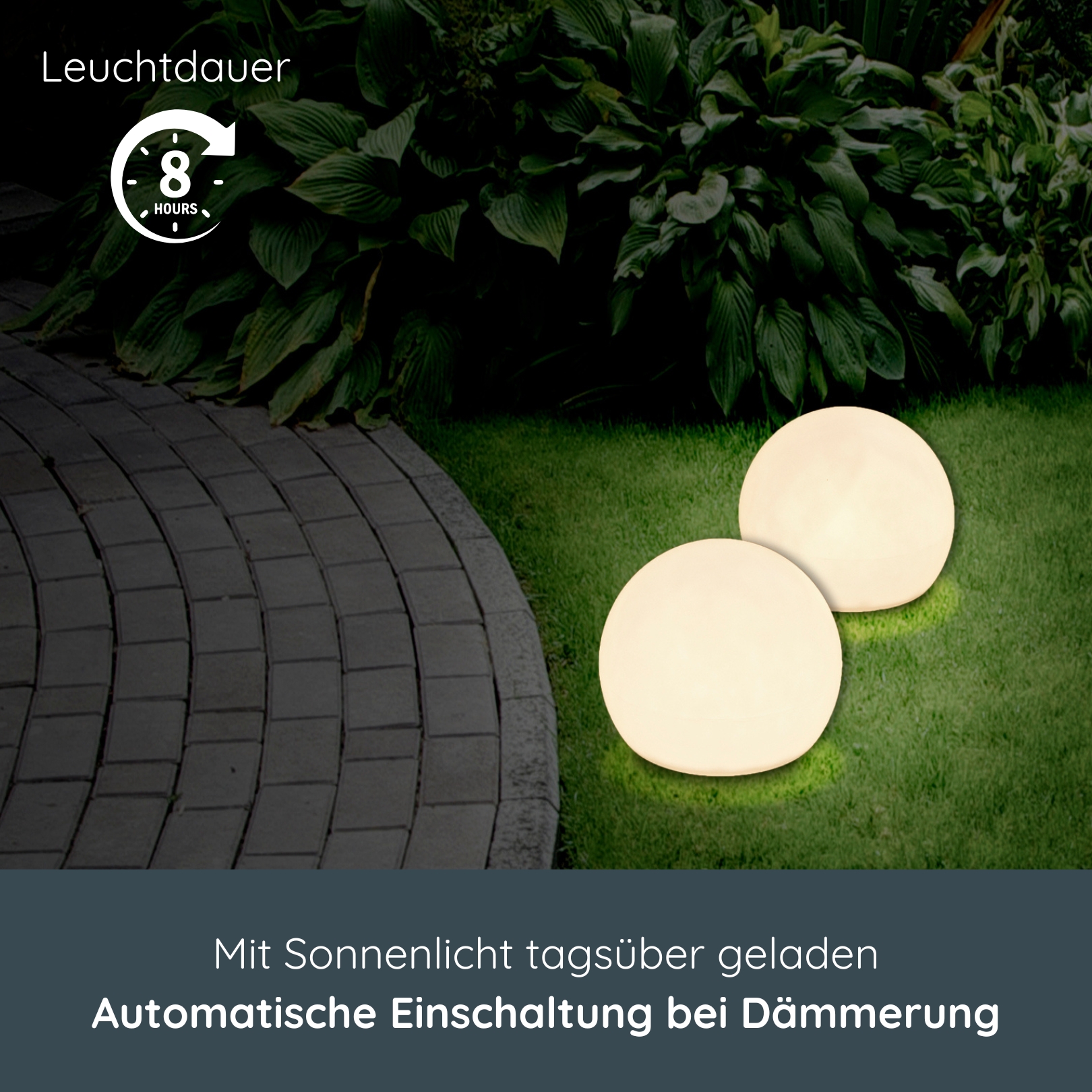 MeLiTec Solarleuchte 2er-Set - farbige Bodenbeleuchtung für Garten, Balkon & Terrasse - Solar-Bodenleuchte mit Farbwechsel - bis 8h Leuchtdauer - inkl. Akku - Kunststoff - rund - LK14