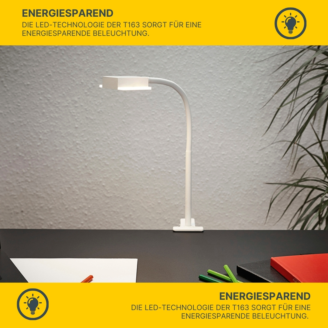 LED Klemmleuchte T163 weiß