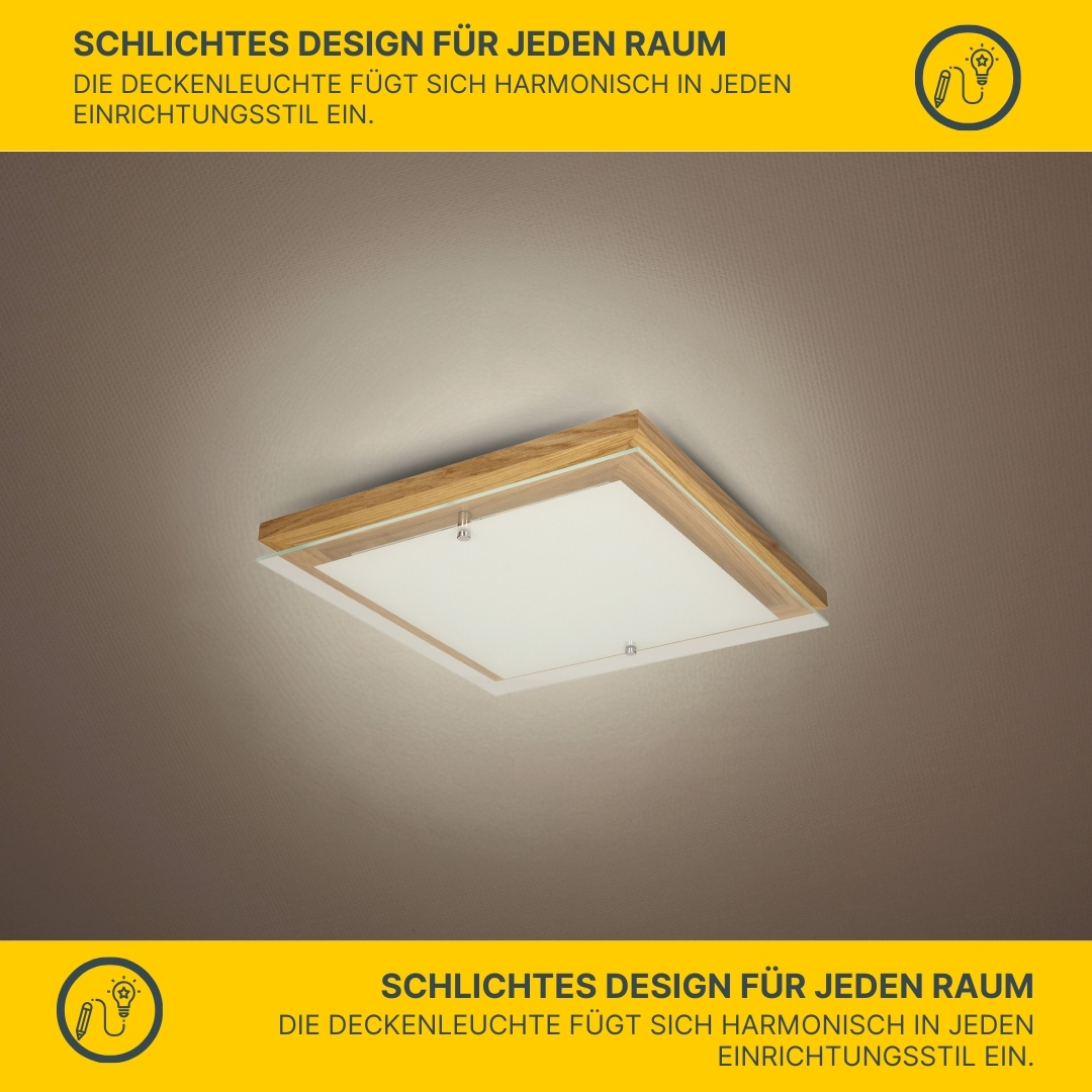 SPOT Light Finn Deckenleuchte 1xLED 14W Int. Walnuss/Chrom/Weiss SPOT Light Finn Deckenleuchte 1xLED 14W Int. Walnuss/Chrom/Weiss