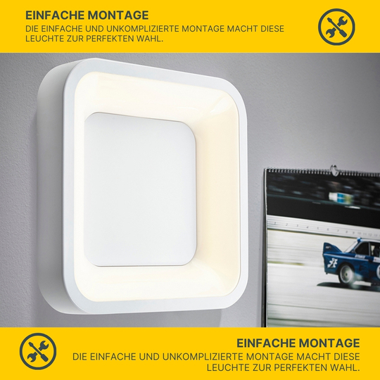 MeLiTec LED Deckenleuchte D105 Wandleuchte, stufenlos dimmbar, weiß MeLiTec LED Deckenleuchte D105 Wandleuchte, stufenlos dimmbar, weiß