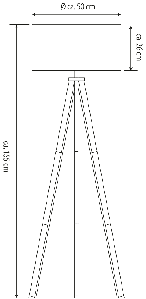 MeLiTec Stehleuchte ST44-1 weiß