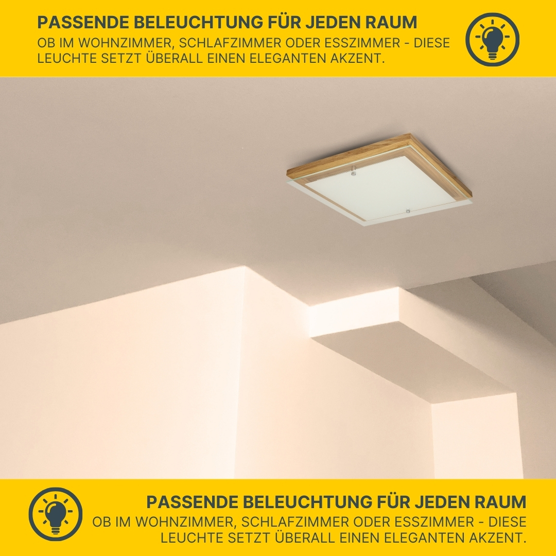 SPOT Light Finn Deckenleuchte 1xLED 14W Int. Walnuss/Chrom/Weiss SPOT Light Finn Deckenleuchte 1xLED 14W Int. Walnuss/Chrom/Weiss