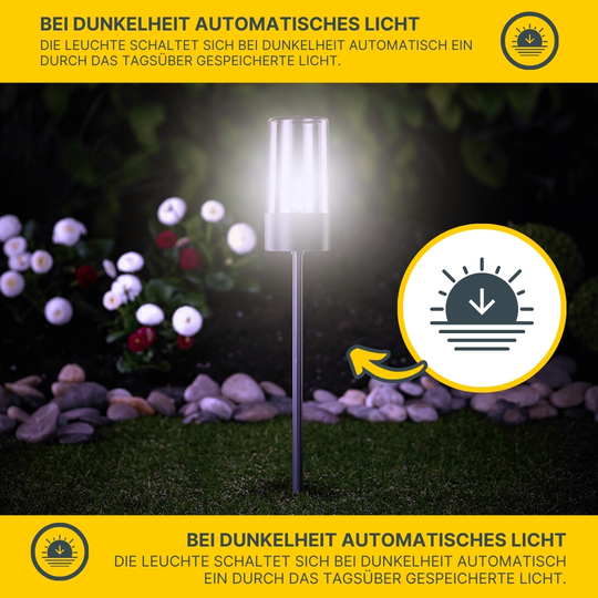MeLiTec Solar Gartenfackel SO28-1 Edelstahl Anthrazit