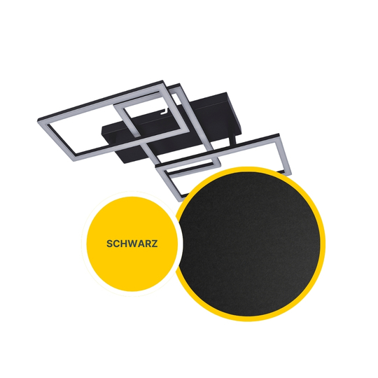 MeLiTec LED Wohnraumleuchte D120-2, schwarz
