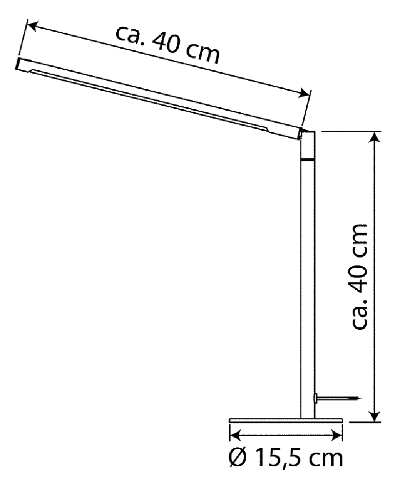 LED Schreibtischleuchte T36-8 chrom