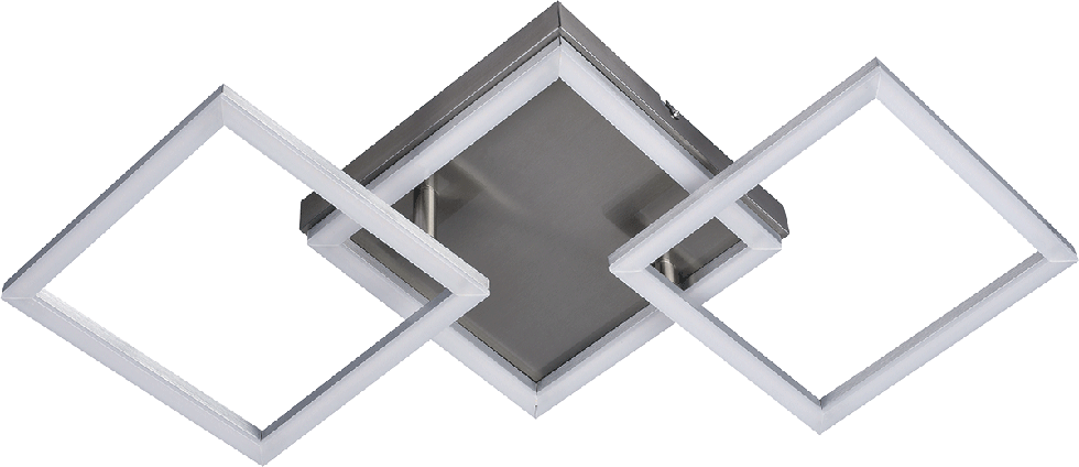 MeLiTec LED Deckenleuchte D119, LED Arme schwenkbar, nickel-matt