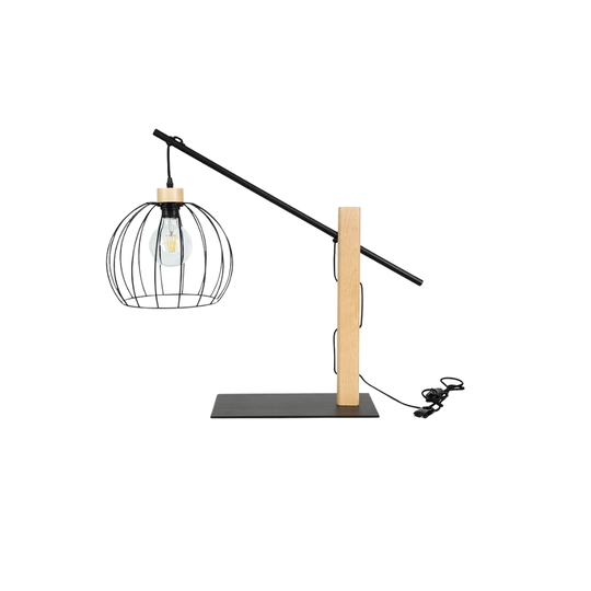 SPOT Light Mandarine Tischleuchte 1xE27 60W Schwarz/Birke/Schwarz