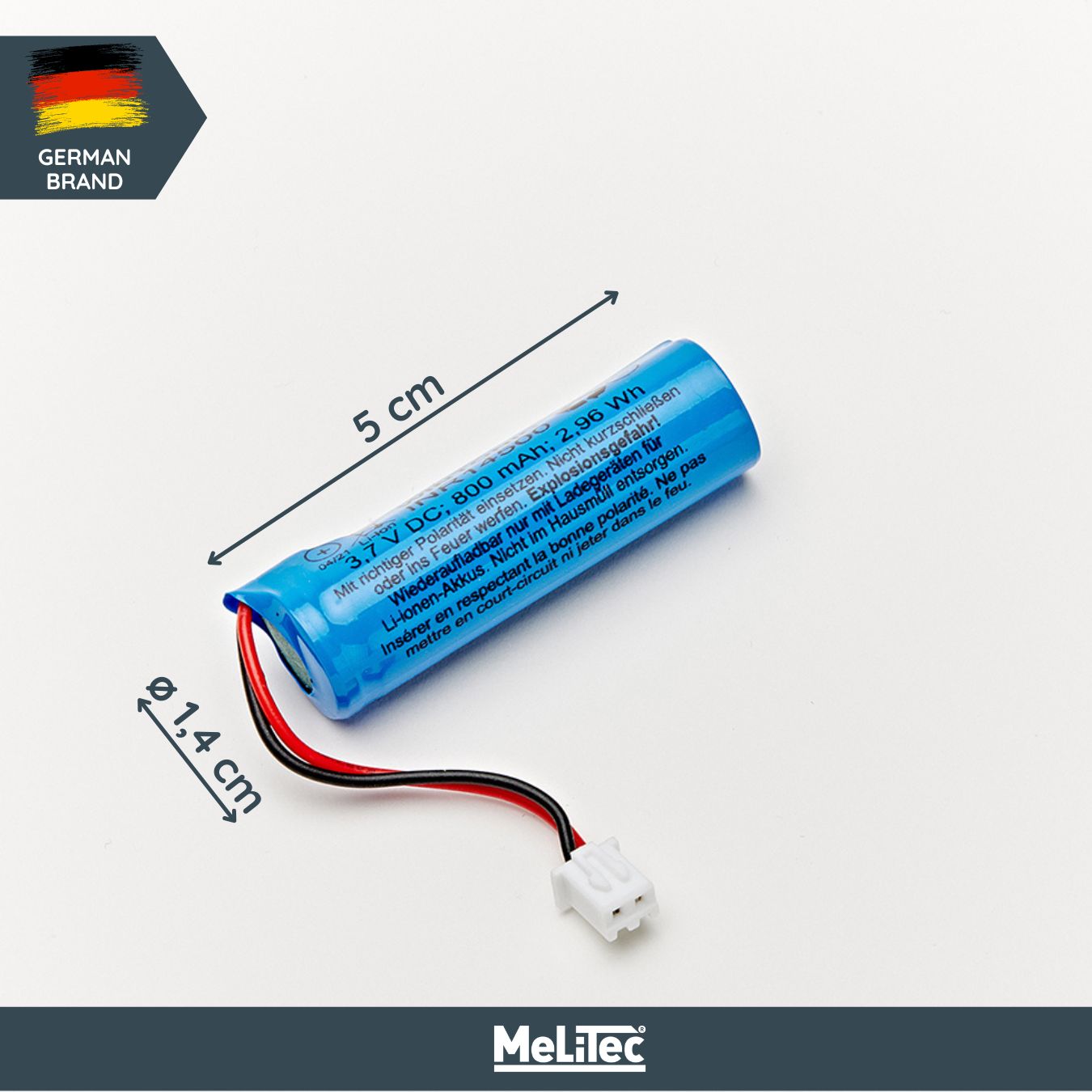 Lithium-Ionen Akku Typ 14500 900mAh speziell für SO46
