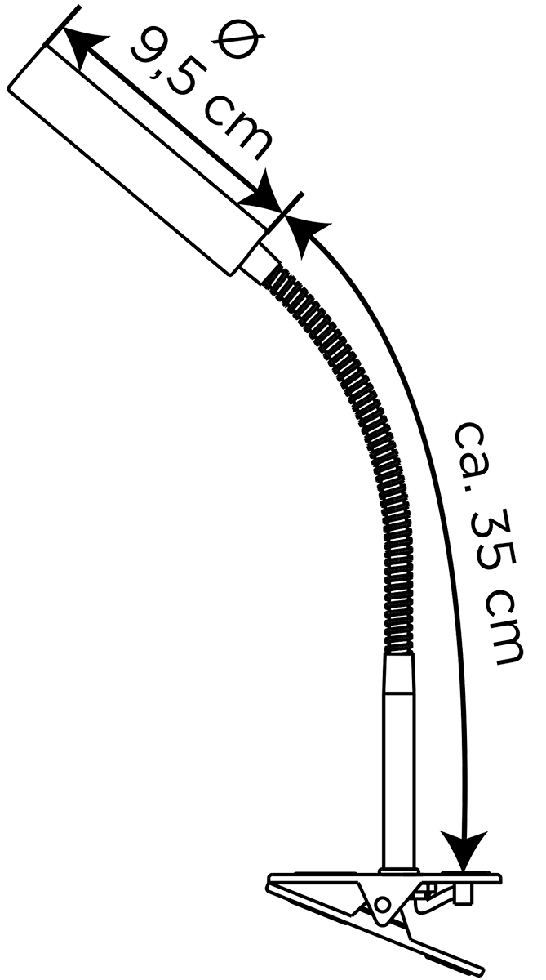 MeLiTec LED Klemmleuchte T115 nickel matt