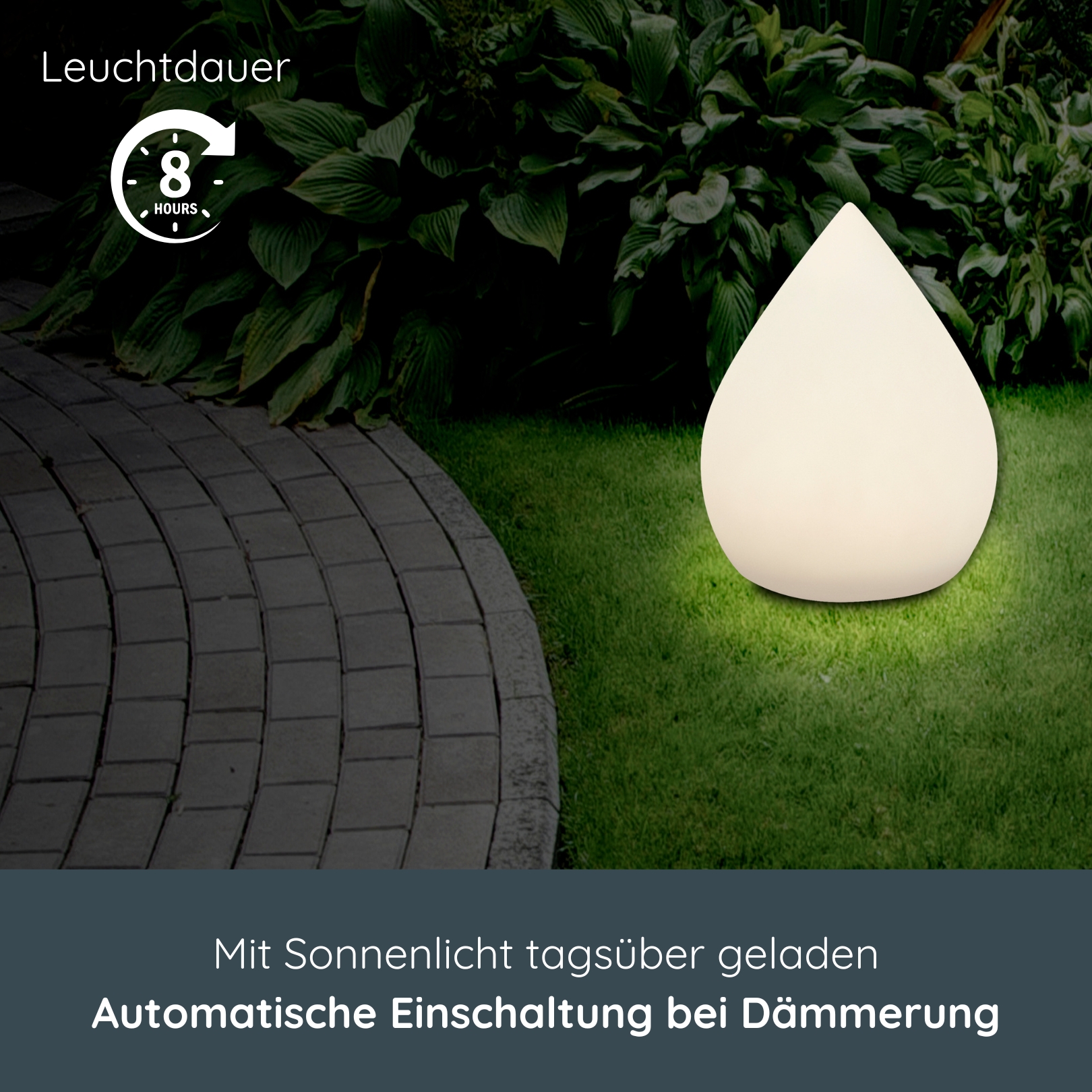 MeLiTec Solarleuchte mit USB - mehrfarbige Bodenbeleuchtung für Außen & Innen - auch für Innenräume geeignet - Solar-Bodenleuchte mit Farbwechsel - Kunststoff - Tropfen - LK07-4