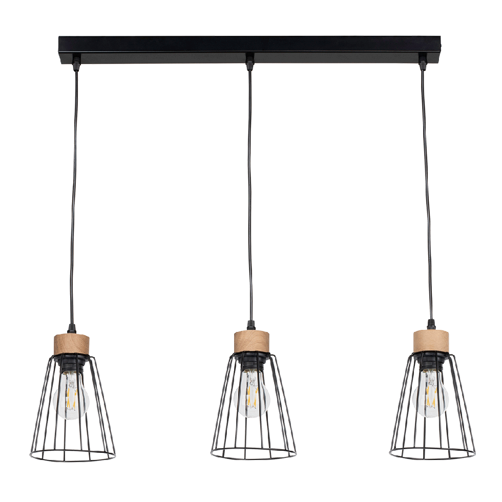 Pendelleuchte Holz D107 B-Ware