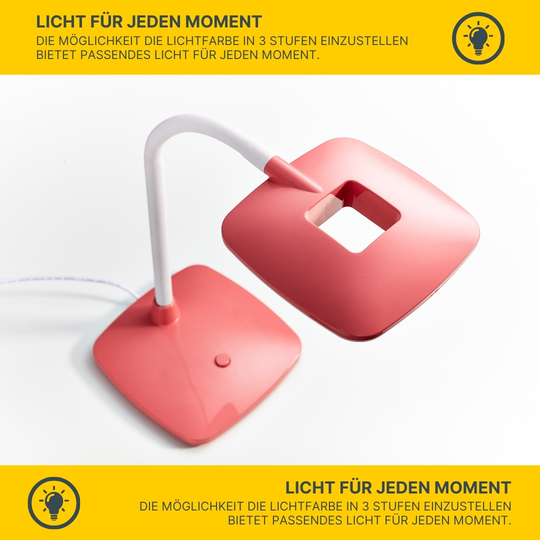 MeLiTec LED Tageslicht Schreibtischleuchte Koralle MeLiTec LED Tageslicht Schreibtischleuchte Koralle