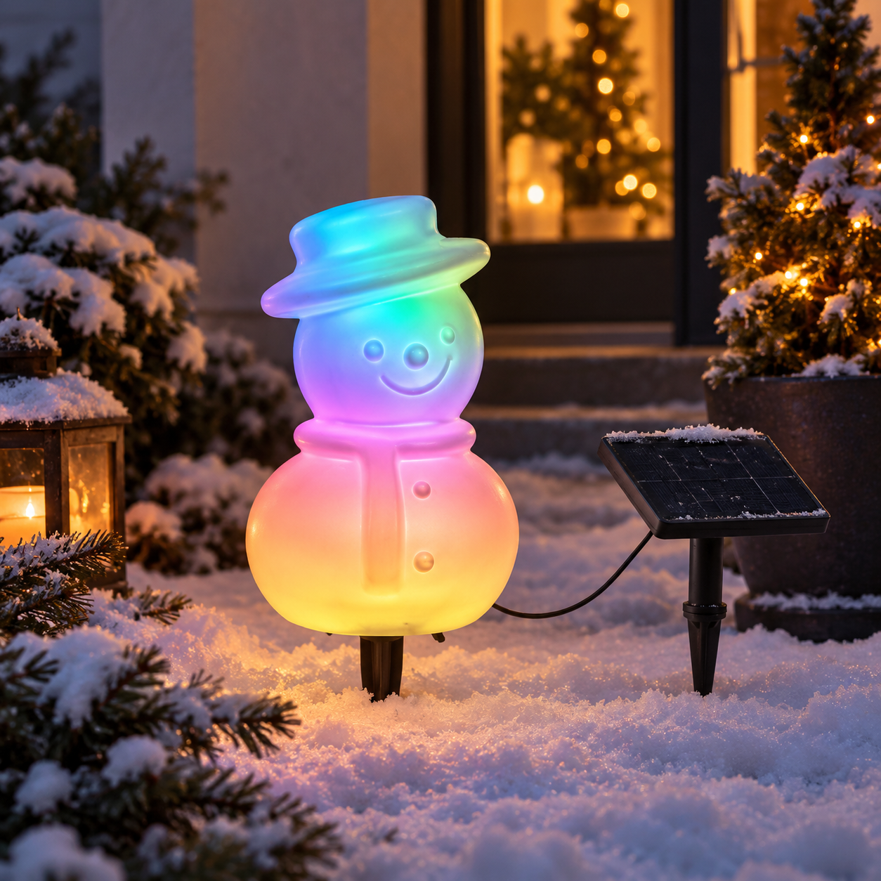 MeLiTec LED Schneemann Magic mit RGB-Lichteffekt, Solar & Fernbedienung MeLiTec LED Schneemann Magic mit RGB-Lichteffekt, Solar & Fernbedienung