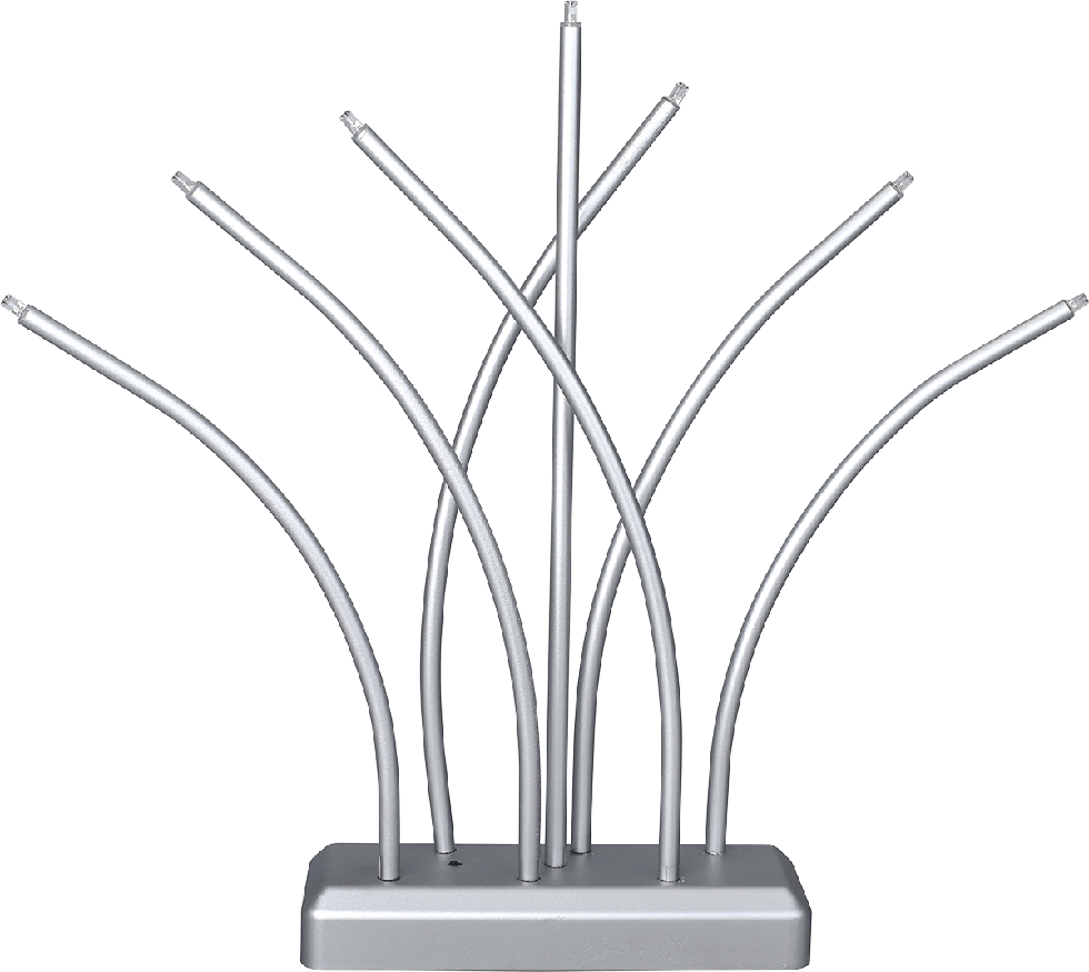 MeLiTec LED Weihnachtsleuchter SL51-1, chrom-matt B-Ware