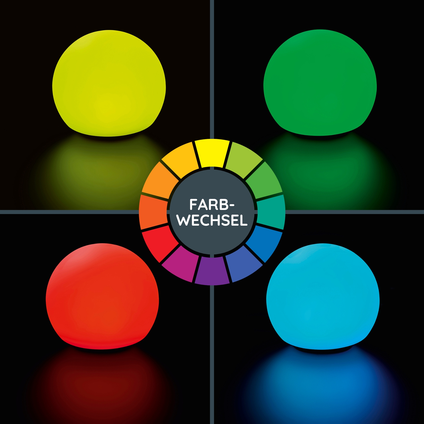 MeLiTec Solarleuchte 2er-Set - farbige Bodenbeleuchtung für Garten, Balkon & Terrasse - Solar-Bodenleuchte mit Farbwechsel - bis 8h Leuchtdauer - inkl. Akku - Kunststoff - rund - LK14