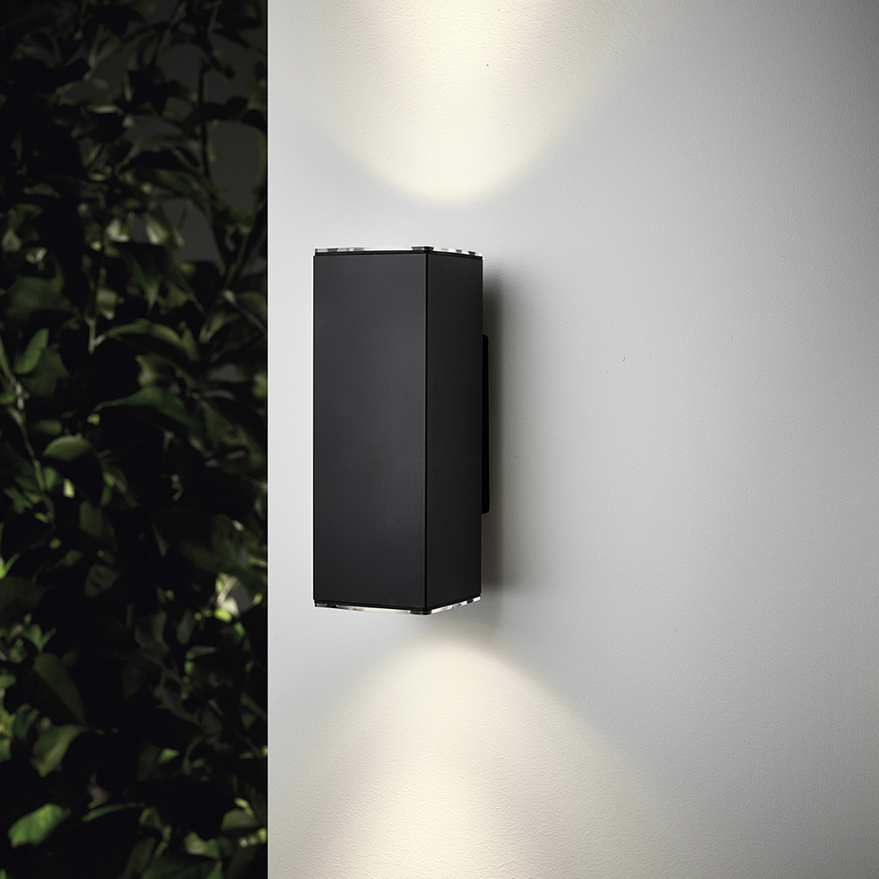 MeLiTec LED Wandleuchte Up- and Download 146-1 2022 eckig schwarz matt