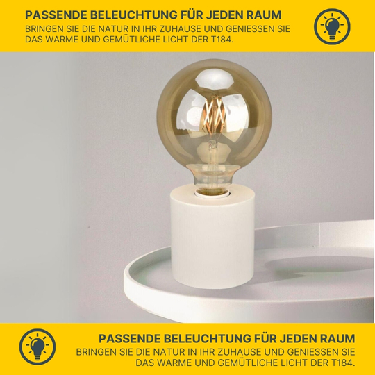 MeLiTec Sockel Tischleuchte rund, weiß MeLiTec Sockel Tischleuchte rund, weiß