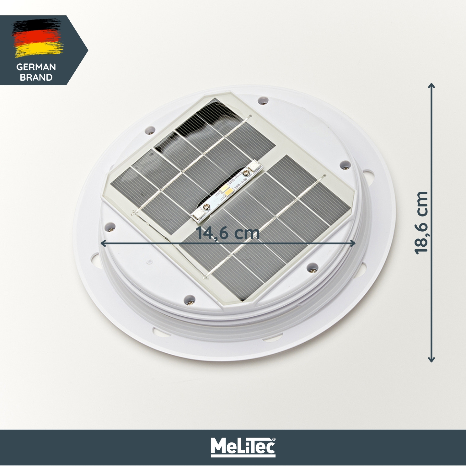 MeLiTec Unterteil mit Solarmodul "LK" Gartenleuchten ohne USB