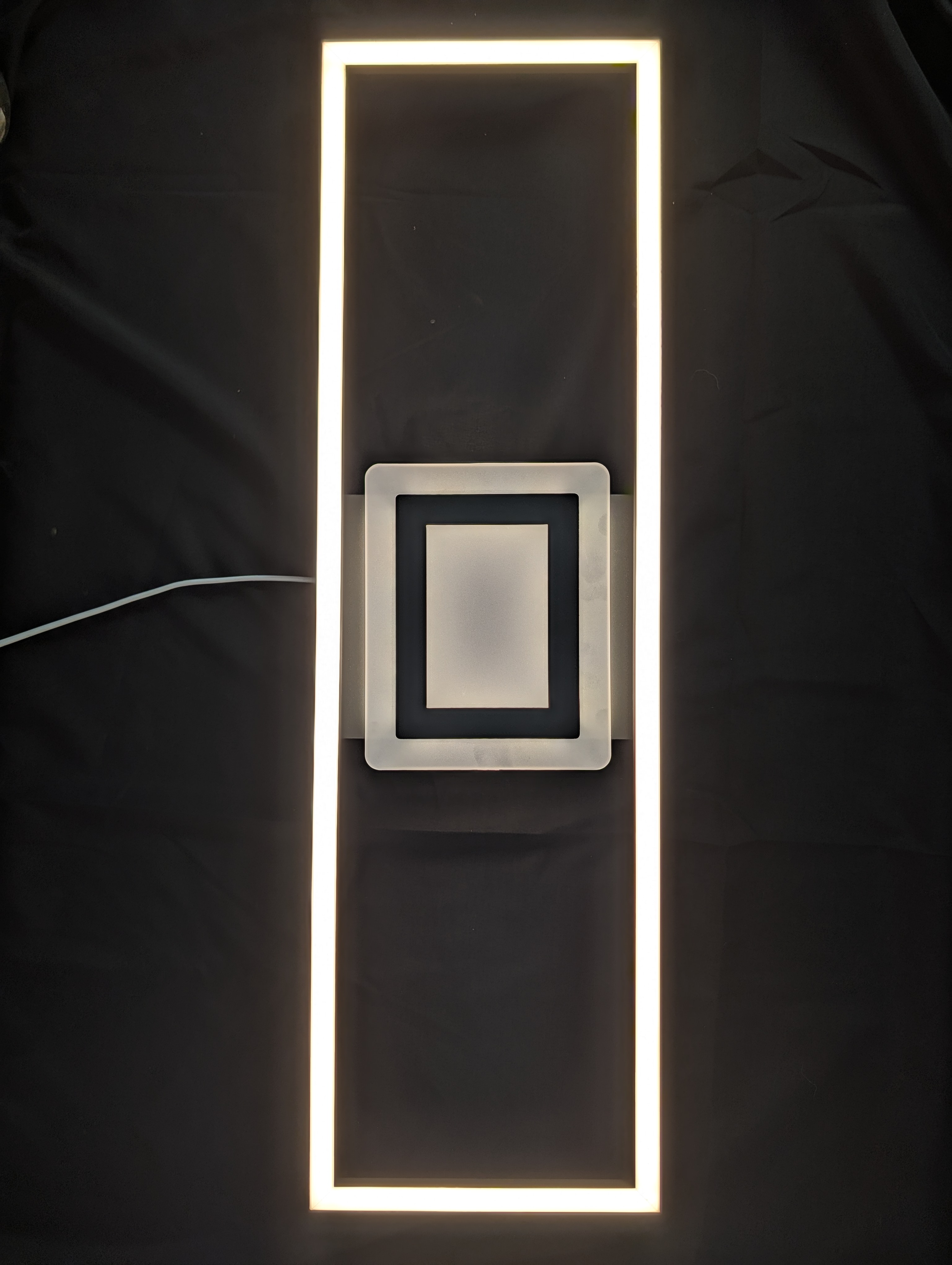 MeLiTec LED Rahmen Deckenleuchte D140 dunkelgrau