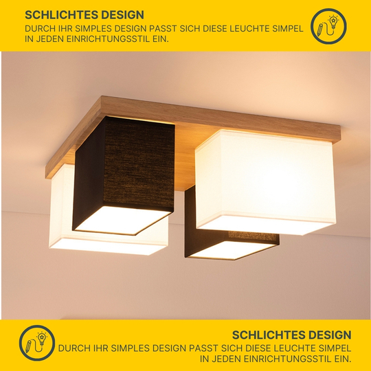 Holz Deckenleuchte Paloma D129 B-Ware