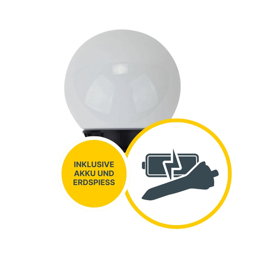 MeLiTec Solar Gartenleuchte SO16-2 Kugel 15 cm, weiß Licht,