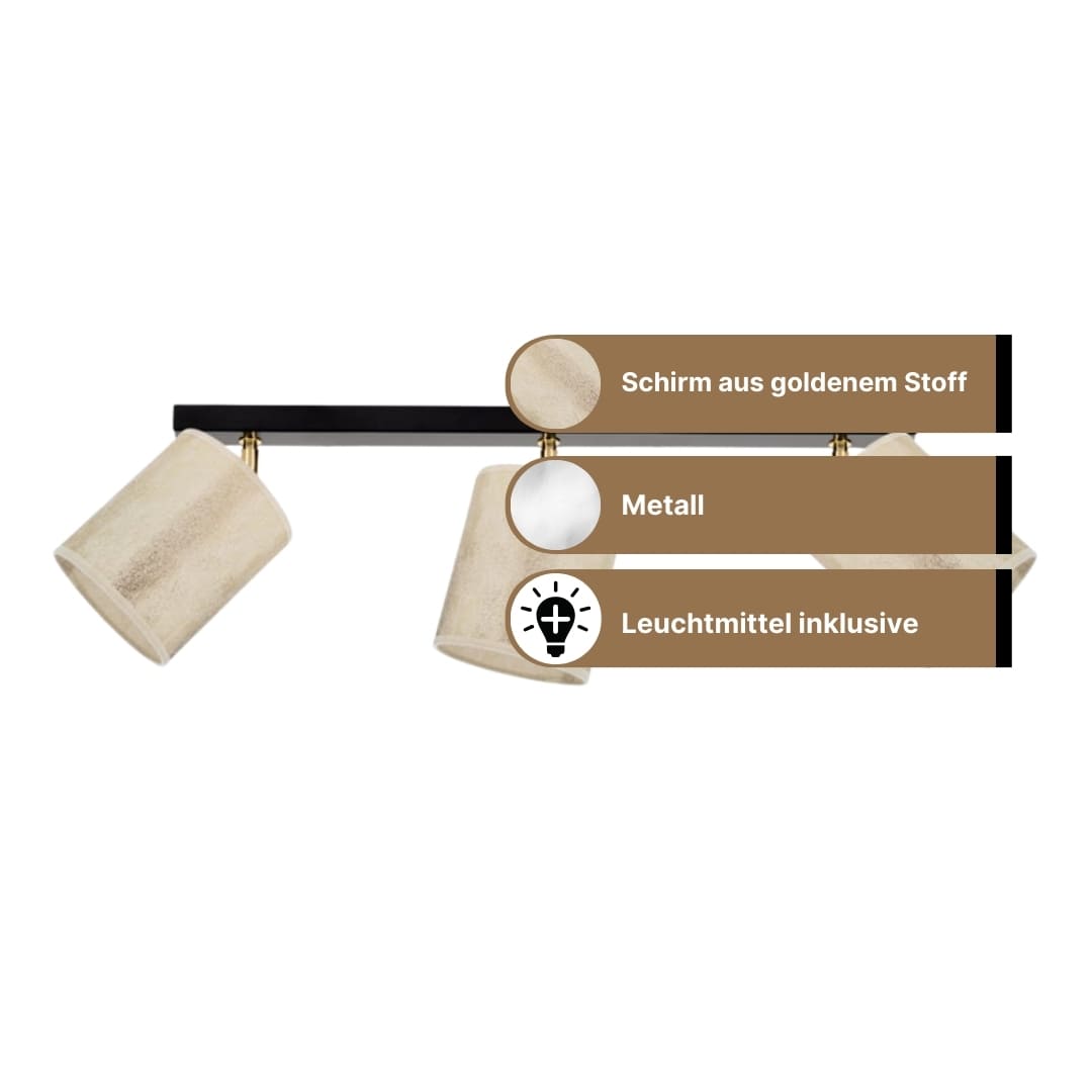 SPOT Light Ora Deckenleuchte schwarz/ gold SPOT Light Ora Deckenleuchte schwarz/ gold