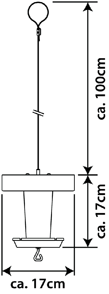 Design Futterstation VH07-1 hängend eckig schwarz-matt Design Futterstation VH07-1 hängend eckig schwarz-matt