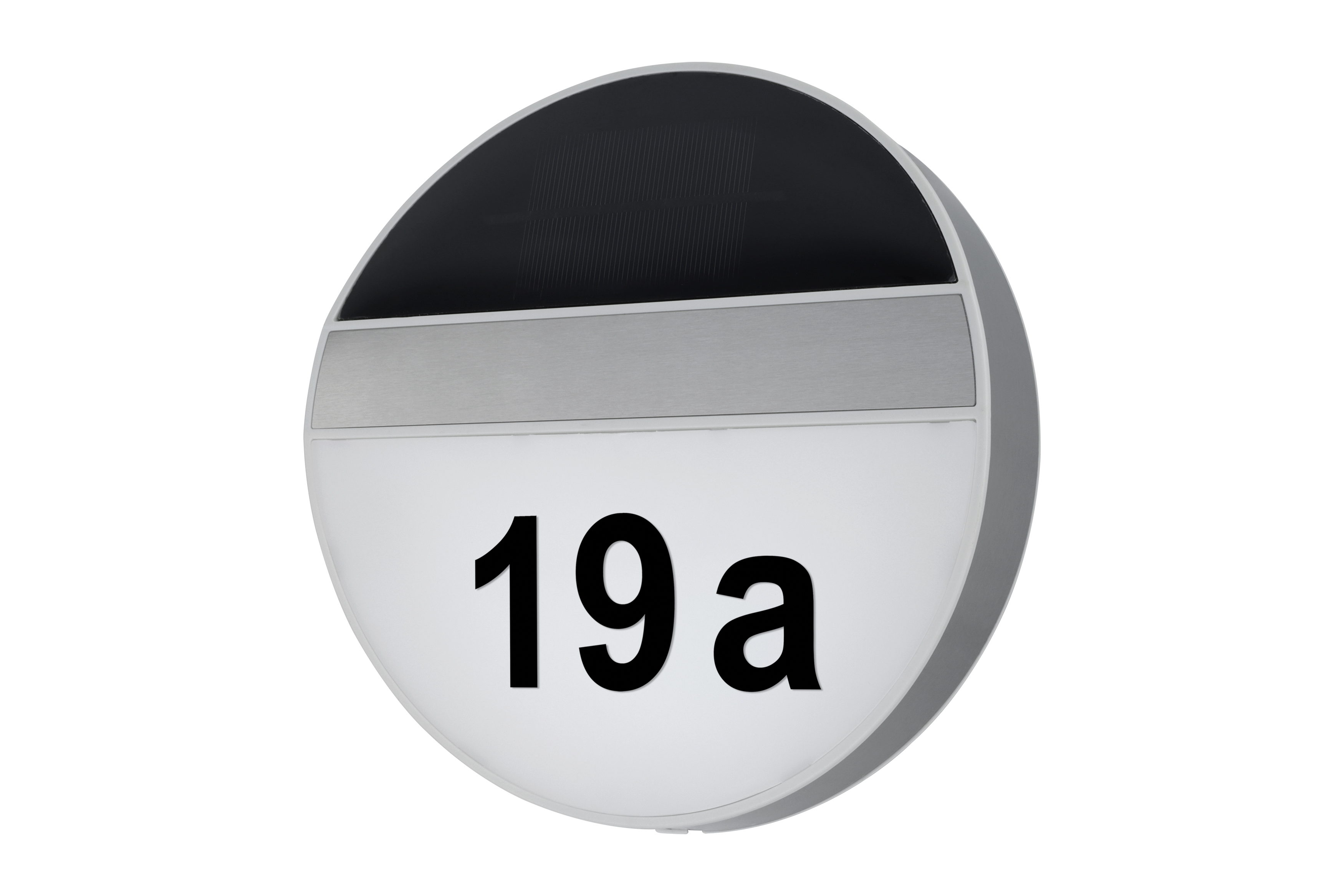 MeLiTec Solar LED Hausnummer SH06, Edelstahl Symbol,