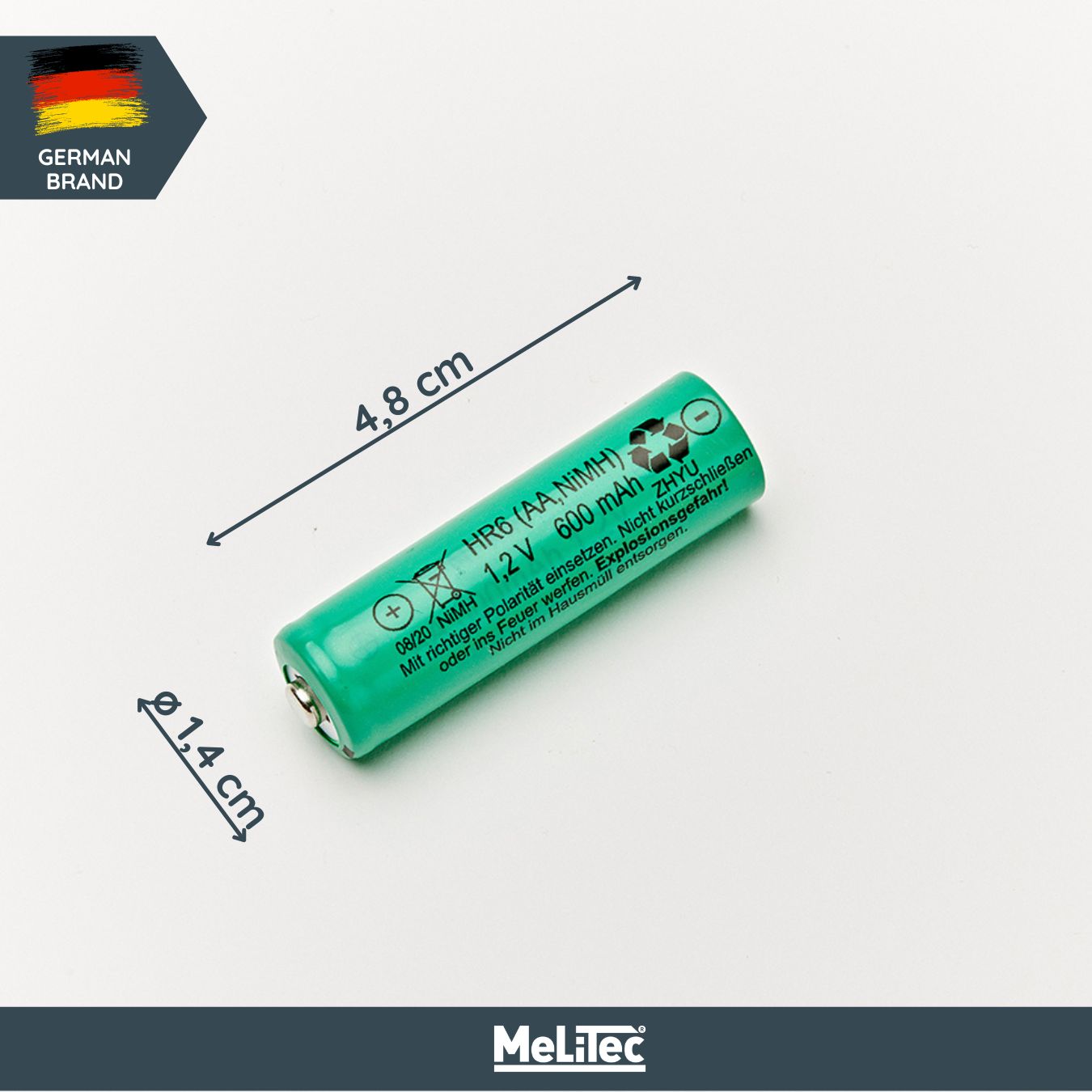 Akku AA 600mAh 1,2 V Mignon