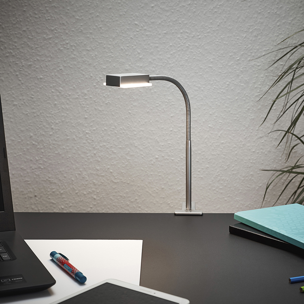 MeLiTec LED Klemmleuchte T163-1 chrom-matt
