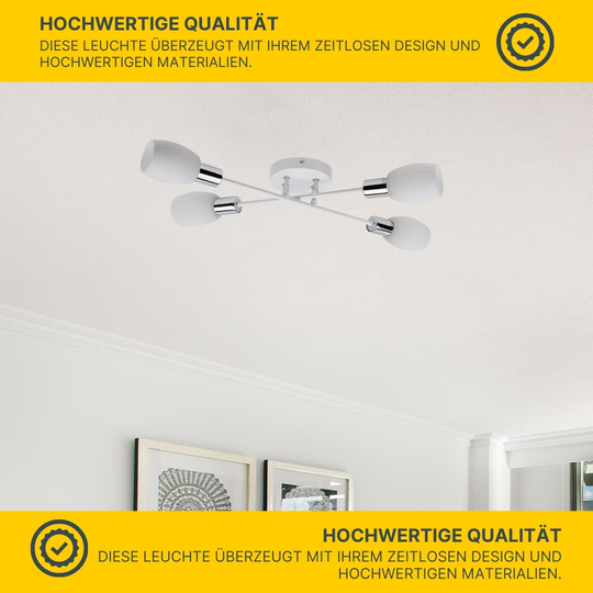 SPOT Light Tosca Deckenleuchte 4xE14 40W Weiss/Chrom SPOT Light Tosca Deckenleuchte 4xE14 40W Weiss/Chrom